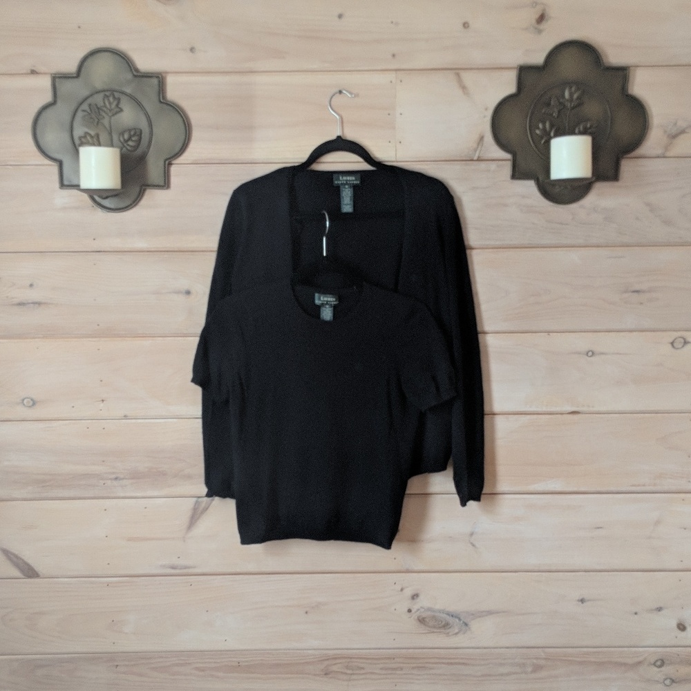 Ralph Lauren Black Cashmere set